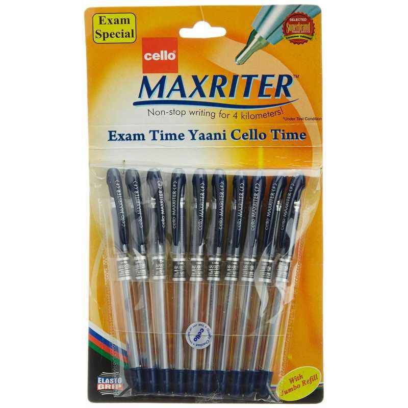 Cello Maxriter Blue Ball Point Pen (Pack of 10)