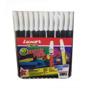 Luxor 949 Black Sketch Pens 10 Pcs Set