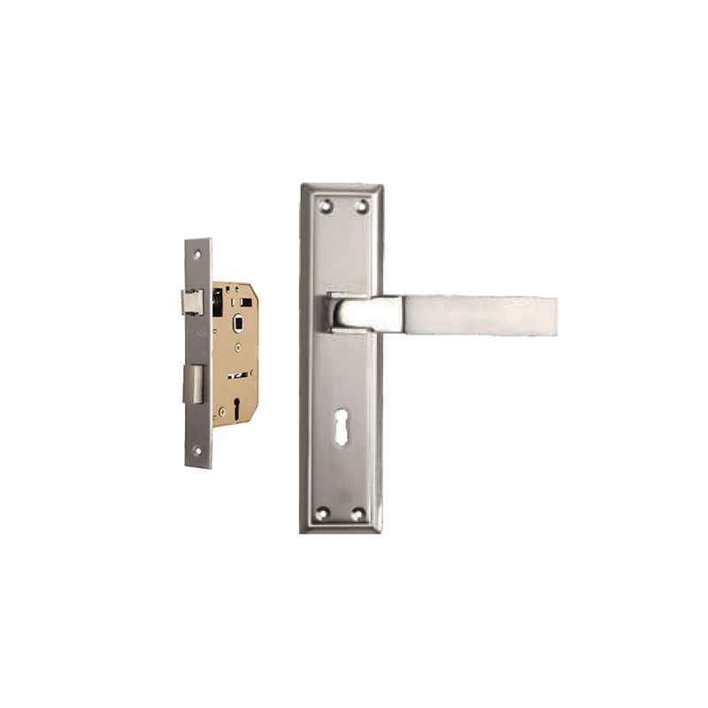 Plaza Stylo 65mm Mortice Lock with Stainless Steel Handle & 3 Keys