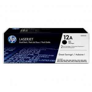 HP 12A Dual Pack Black Original LaserJet Toner Cartridges, Q2612AF