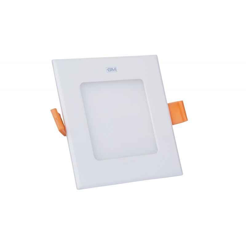 GM Plano 6W Warm Light Non-Dimmable Square Slim Panel Light, 6500 K