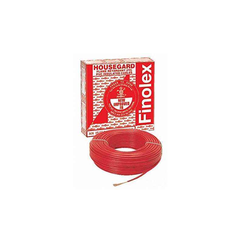Finolex 50 Sqmm 100m Single Core PVC Red Heavy Duty Flexible Cable, 14212