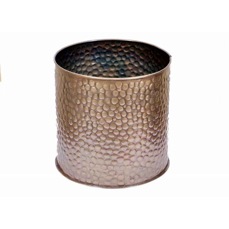 Blessed RVMP-3062 Golden Metal Planter, Height: 10.25 Inch