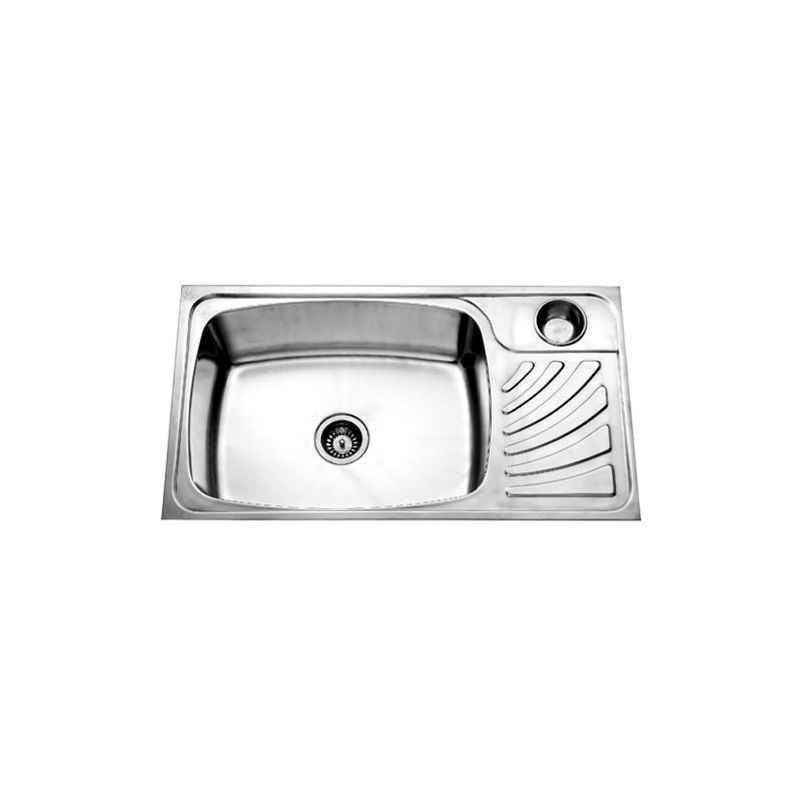 Jayna Jupiter SBSD 03 (DX) Glossy Sink With Drain Board, Size: 36 x 20 in