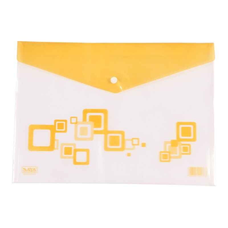 Saya Yellow Clear Bag Radiant, Dimensions: 340 x 15 x 350 mm, Weight: 30 g (Pack of 12)