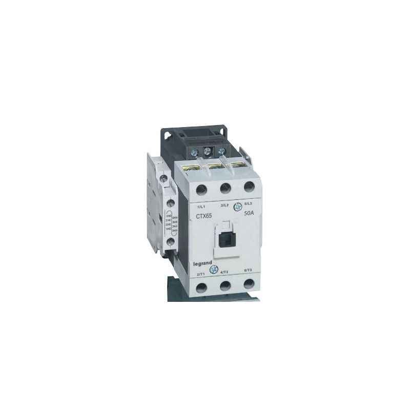 Legrand 3 Pole Contactors CTX³ 65 Cage Terminal Integrated Auxiliary Contacts 2 NO + 2 NC, 4161 59