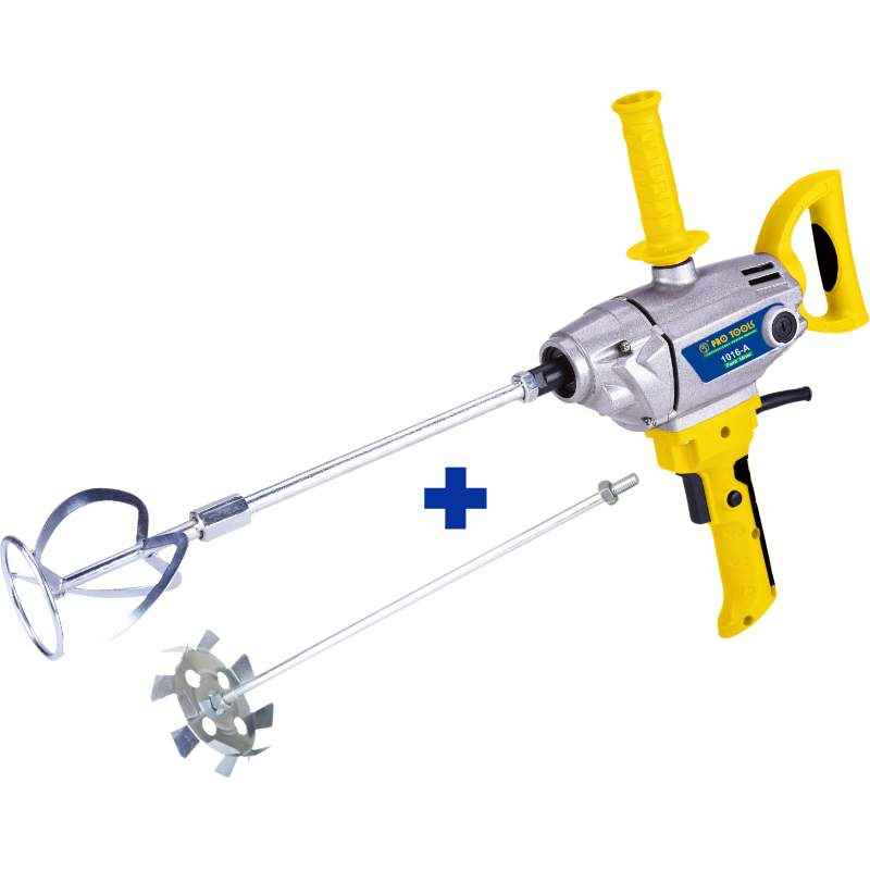 Pro Tools 140mm 1050W Paint/Putty Mixer with 2 Rod with 3 Months Warranty, 1016 A