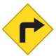 Asian Loto 3 m Traffic Sign Road Bend-Right Sign Board, ALC-SGN-11-900