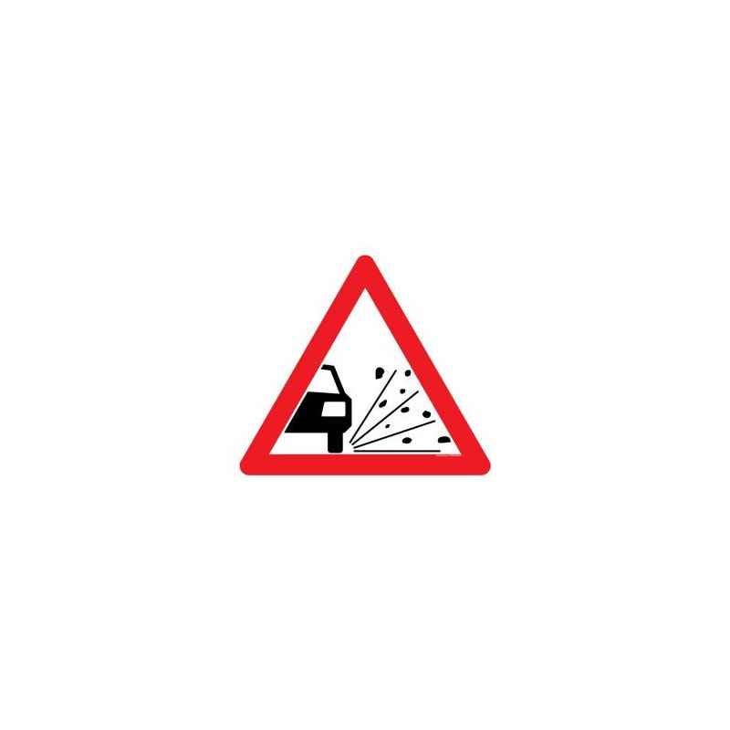 Asian Loto 3 mm Traffic Sign Dusty Road Ahead Sign Board, ALC-SGN-21-900