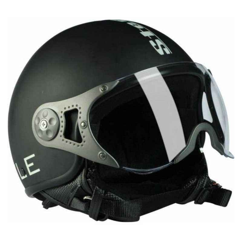 Steelbird SB27 Matte Black Open Face Style Motorbike Helmet, Size: L