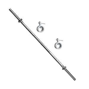 Forgesy 5ft 19mm Stainless Steel Exercise Rod with 2 Locks