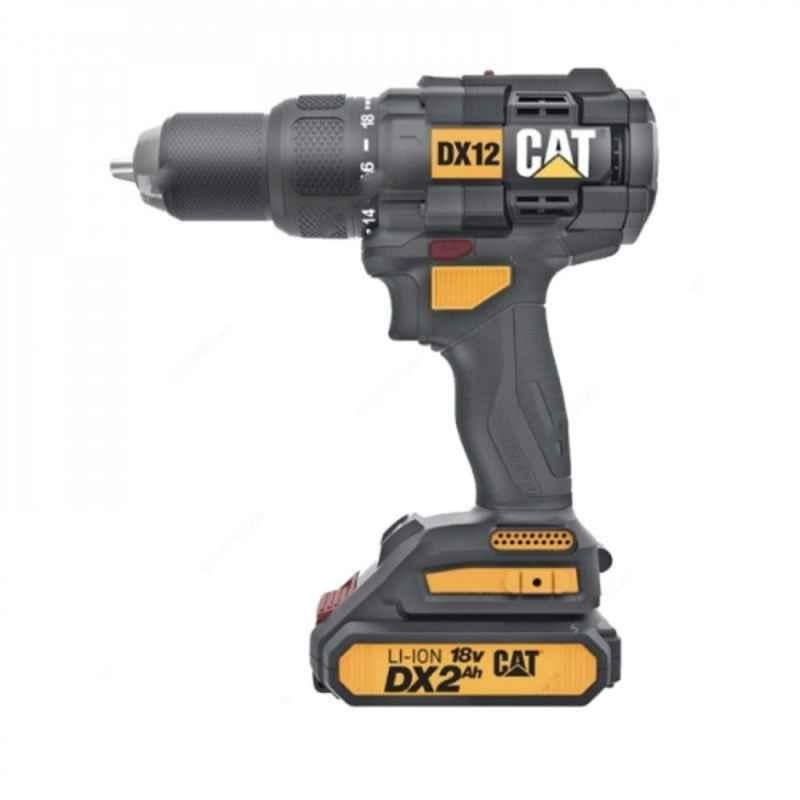 Caterpillar 18V 2Ah 13mm Cordless Brushless Motor Hammer Drill, DX12