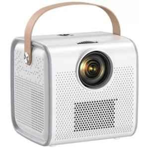 Punnkk Handy HD 3000lm 1080p LED Android White Portable Projector with Wi-Fi, Bluetooth & Screencast Support, PNK-Handy