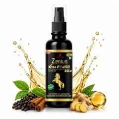 Zenius India 50ml Xtra Power Gold Gel with Laung Oil, Jaiphal Oil, Ashwagandha Oil, Shilajit Oil, Wintergreen Oil & Aloe Vera for Improves Reproductive Health