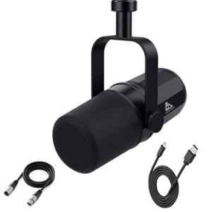 Audio Array 600Ohms XLR & USB Dynamic Podcast Microphone for Streaming, Gaming, Podcasting, Singing, AM-C11