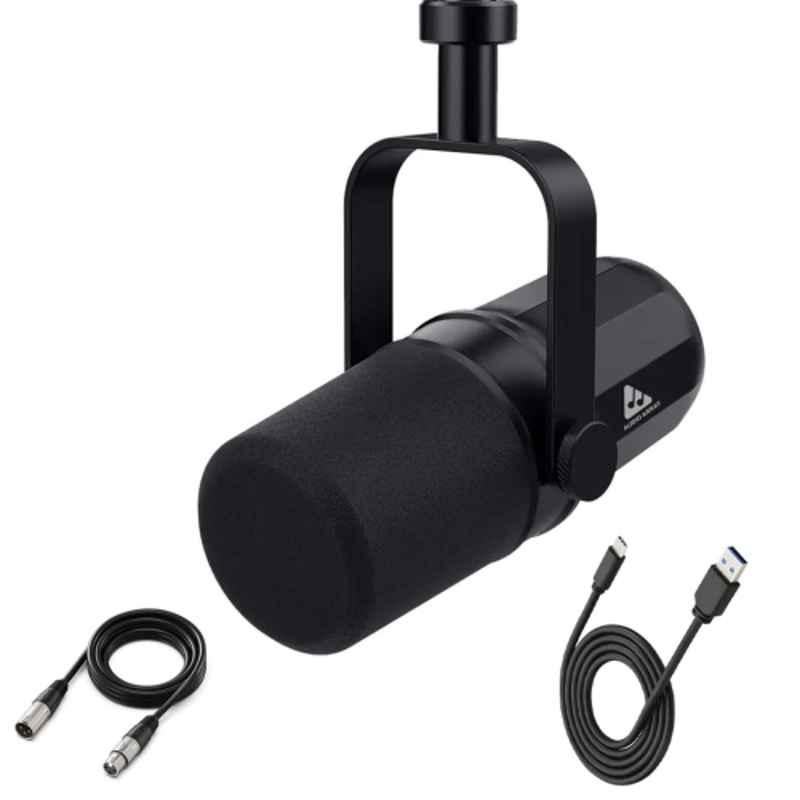 Audio Array 600Ohms XLR & USB Dynamic Podcast Microphone for Streaming, Gaming, Podcasting, Singing, AM-C11