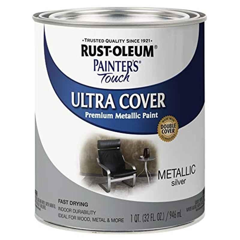Rust-Oleum Painters Touch 32 floz Metallic Silver Ultra Cover Premium Metallic Paint Spray