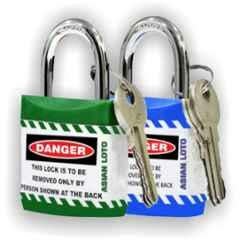 Asian Loto Green & Blue Regular Shackle Jacket Padlock, ALC-LPR-GB (Pack of 2)