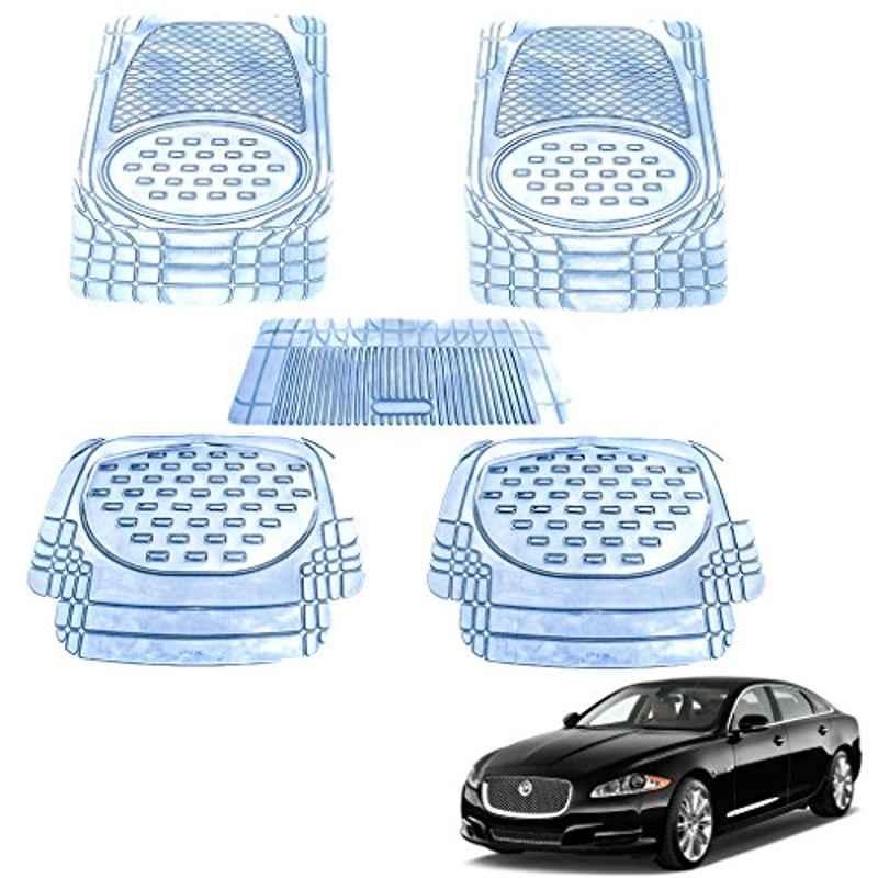 Kozdiko 5 Pcs 6605 PVC & Rubber Clear Car Foot Mat Set for Jaguar XJ