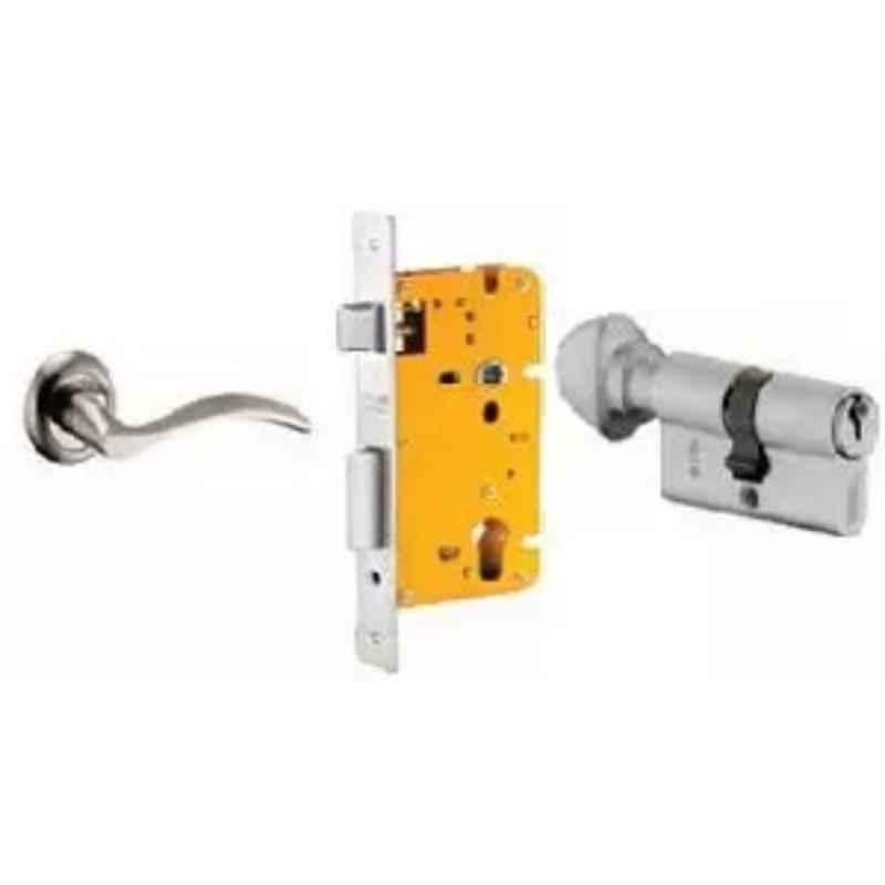 Dorset ML Series Serena 60mm Stainless Steel Silver Chrome Finish Door Handle Lock Set with Knob & Key, ML SER OR