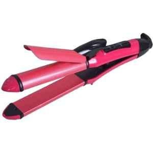 Arnav Ceramic Pink 2 in 1 Hair Straightener & Curler Set