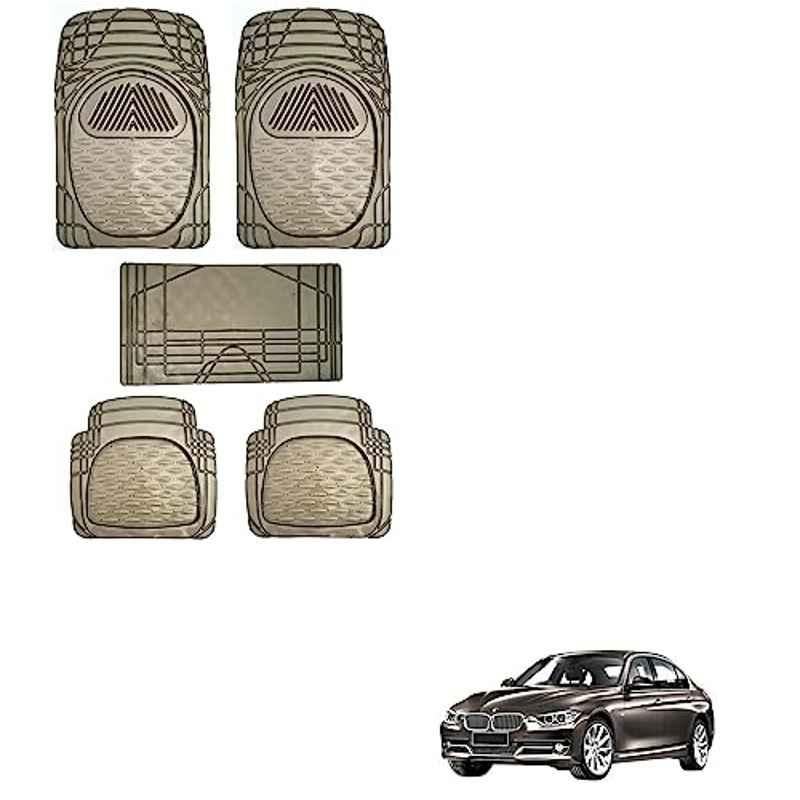 Kozdiko 5 Pcs 6205 Smoke PVC Rubber Car Foot Mat Set for BMW 3 Series
