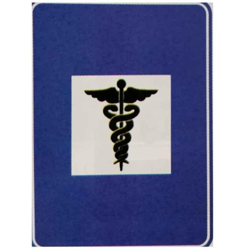 Ladwa Aluminium Blue & White First Aid Informative Retro Reflective Road Signage, LSI-IMBSB-FAI