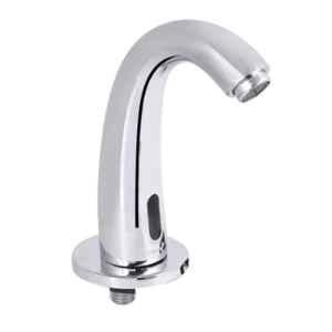 Somany Polo Stainless Steel Chrome Deck Mounted Swan Neck Touchless Smart Sensor Bathroom Tap, 272230320061