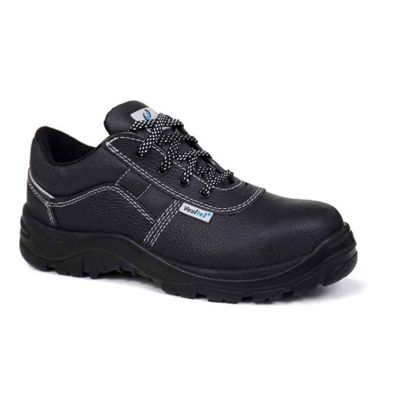 Vaultex SGE Leather Black Safety Shoes, Size: 38