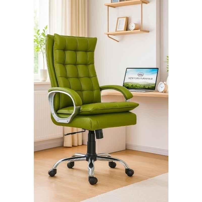 Newturn Boxer Premium Synthetic Leather Green High Back Ergonomic Chair