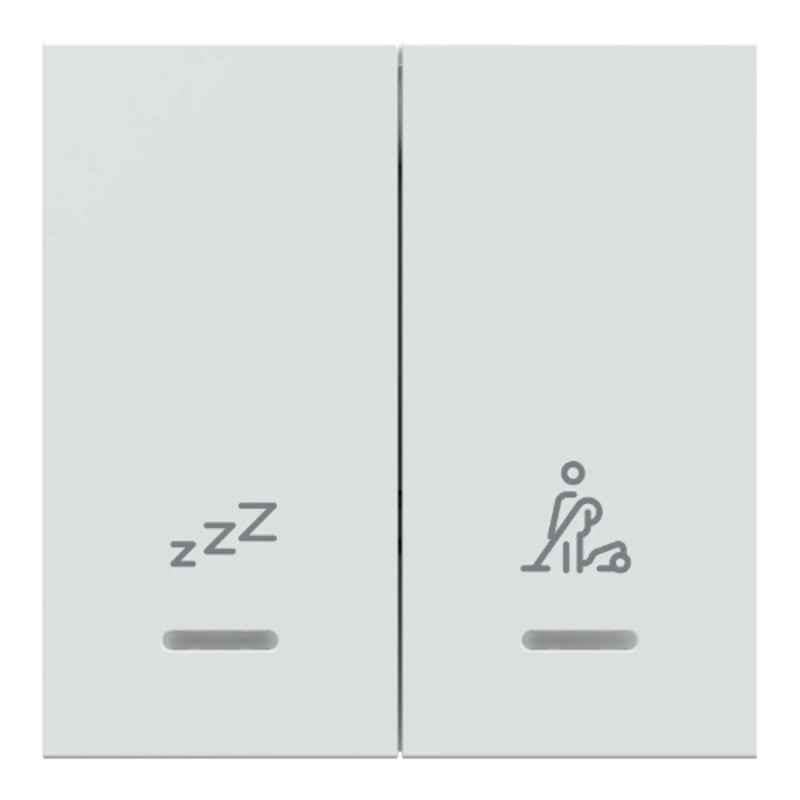 Schneider Electric Unica Pure Plus 6A 2 Modules White Switch with DND, MMR Symbol & LED Indicator, UNFDMIL2M_WE