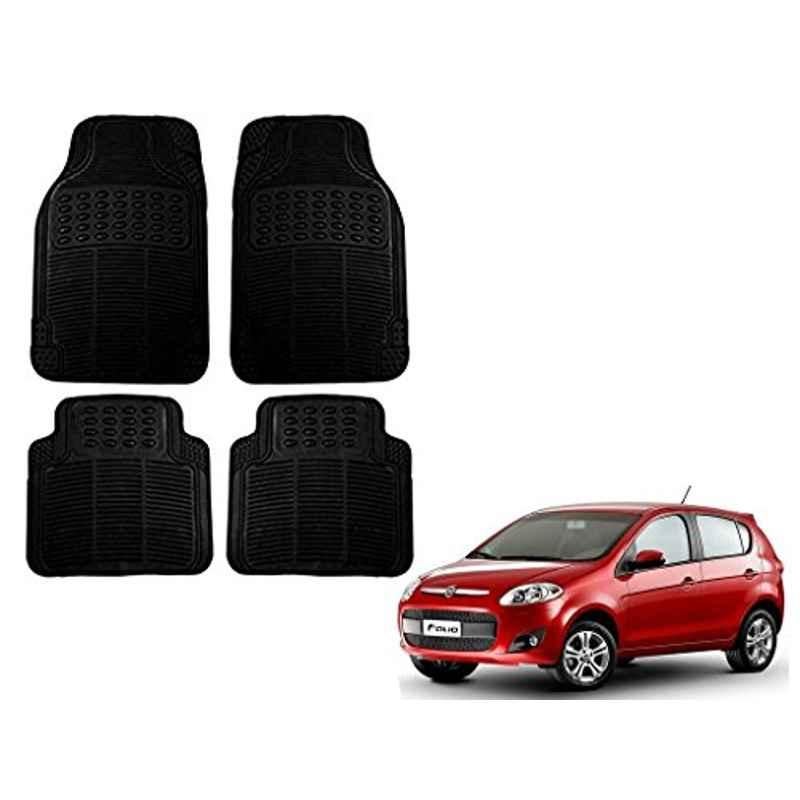 Kozdiko 4 Pcs Black Rubber Car Mat Set for Fiat Palio