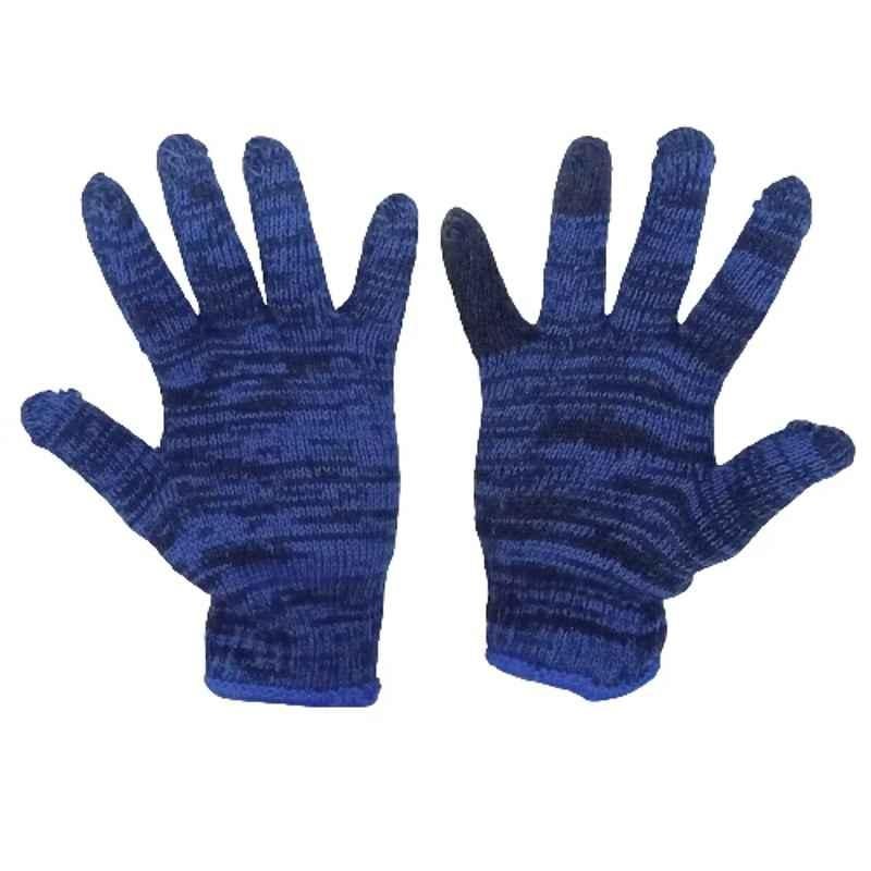 Stockhawkers Cotton Blue Safety Hand Gloves