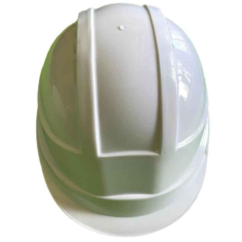 Ladwa ABS HDPE White Heavy Duty Director Ratchet Safety Helmet, LSI-Helmet-WSH-P1