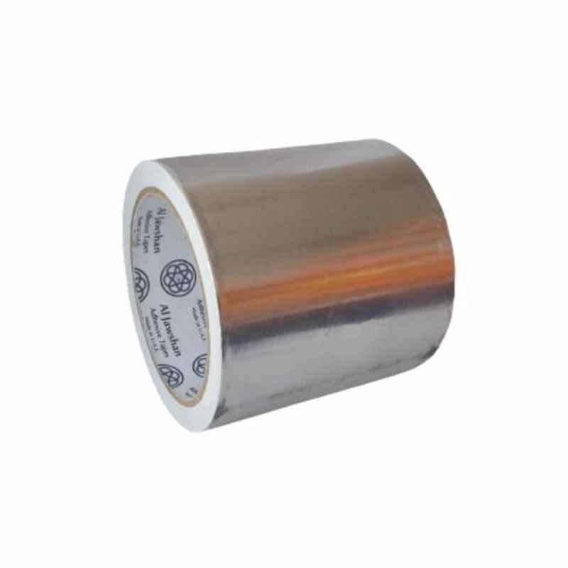 Al Jawshan Aluminium Foil Tape, JAW048, 4  inchx20 Yards, Silver, 12 Rolls/Carton