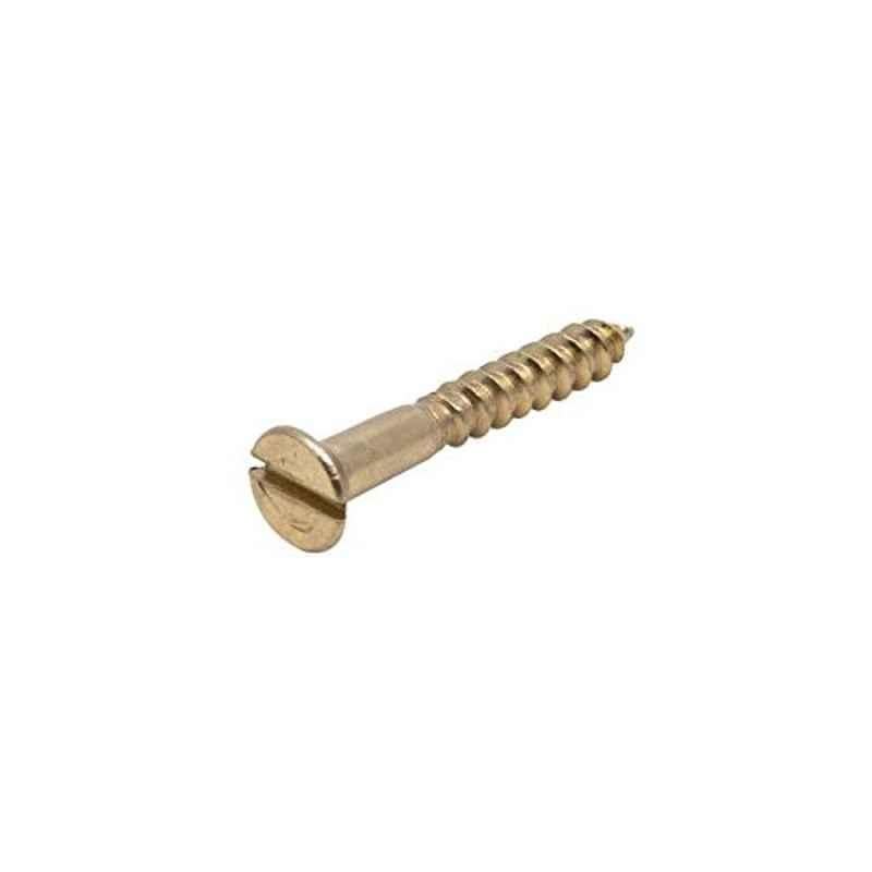 Homesmiths 1.5 inchx12mm Brass Plated Wood Screw (Pack of 10)