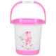 Joyo Deluxe 2 Pcs 25L Square Plastic Pink Bucket & 1100ml Matching Mug Set with Free Lasaani 1000ml Water Bottle