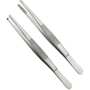 Forgesy NEO58 2 Pcs 6 inch Stainless Steel Toothed & Non-Toothed Thumb Dissecting Forceps Set