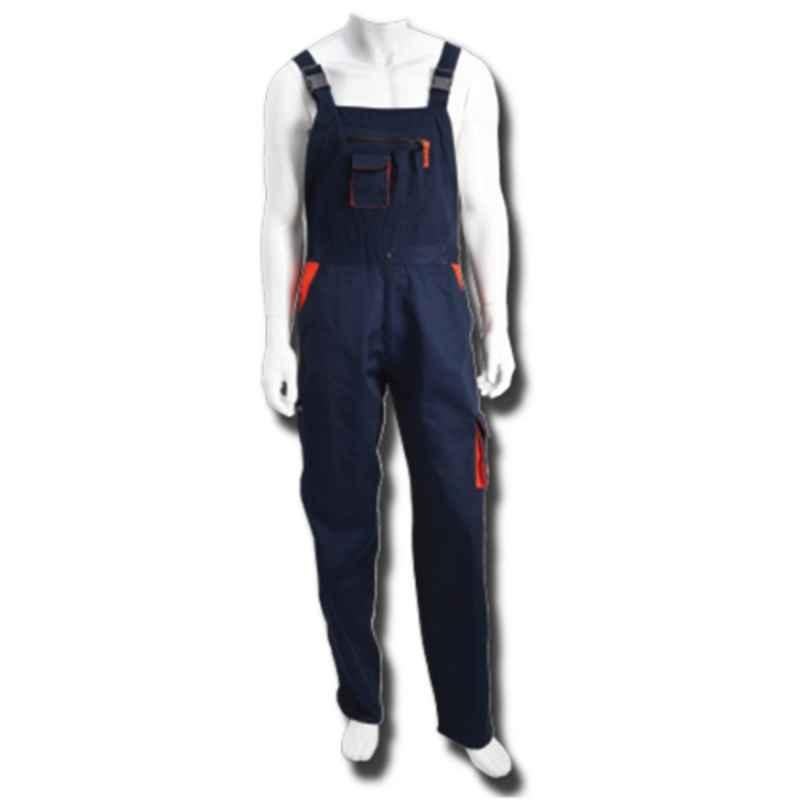 Power Polyester & Cotton Twill Navy Bib Pant, Size: XL