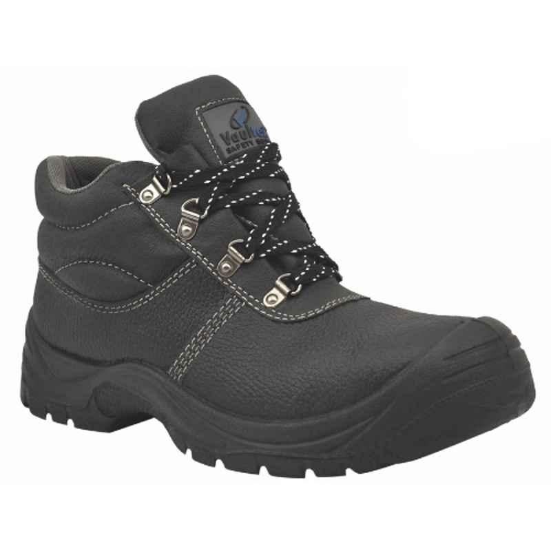 Vaultex VJ6 Leather Black Safety Shoes, Size: 40