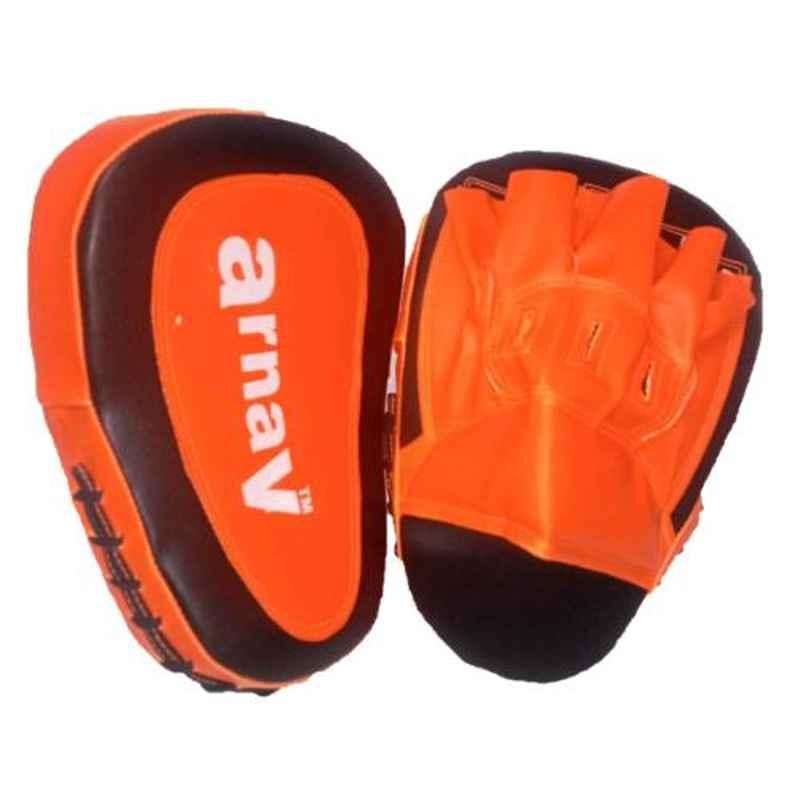 Arnav Synthetic Leather Orange & Black PU Padded Curved Focus Pad