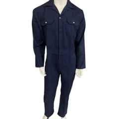 Fella Bella 210 GSM Cotton Navy Blue Basic Safety Coverall, Coverall_007, Size: L