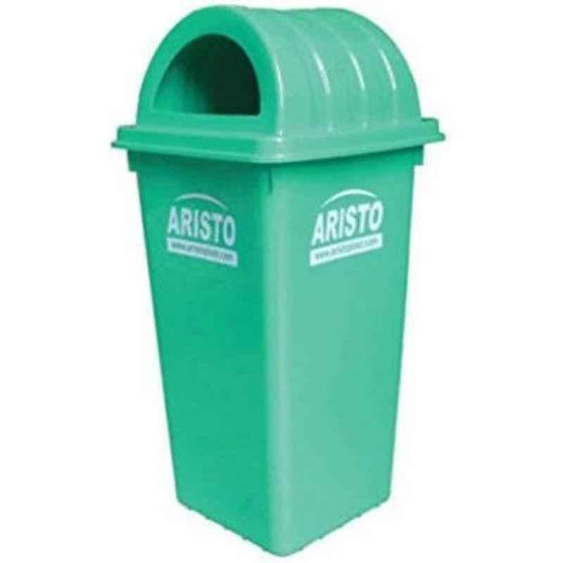 Aristo 60L Plastic Green Dustbin with Dome Lid