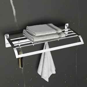 Plantex 304 Grade Stainless Steel Towel Rack for Bathroom/Towel Bar/24 inch Towel Holder/Towel Hanger/Bathroom Accessories (1906, Chrome)