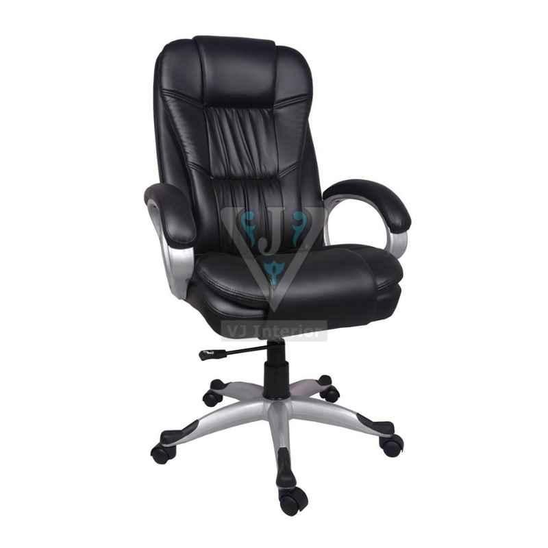 VJ Interior 18x21x20 inch 20 kg Cushioned Cascade Executive Black High Back Chair, VJ-0134