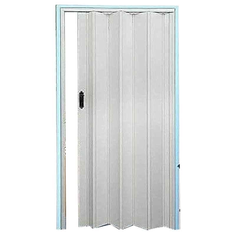 Robustline 210x100cm PVC White Folding Sliding Door without Glass