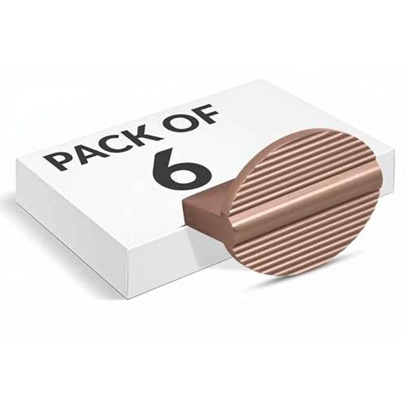 Plantex Knobs for Drawers/Drawer Knobs/Round Knob for Cabinets/Pull-Push Knob for Kitchen/Bedroom Drawer (Pack of 6) Rose Gold