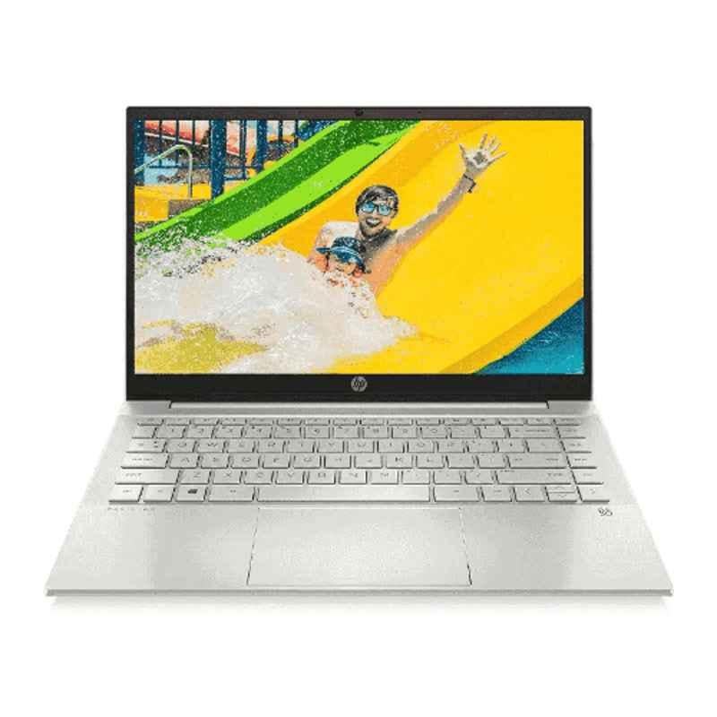 HP 14-ec0037AU AMD Ryzen 5-5500U/16GB DDR4 RAM/512GB SSD/Windows 11 Home & 14 inch FHD Display Natural Silver Pavilion Laptop, 4X803PA