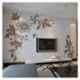Kayra Decor 48x48 inch PVC Little Blossom Reusable Wall Stencil, KHSNT418