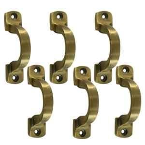 Mix & Match Victorian 3 inch Cast Iron Brass Antique Finish Cabinet Pull Handle for Wardrobe, Cupboard & Window (Pack of 6)